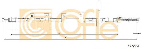 Трос, стоянкова гальмівна система 17.5064 COFLE