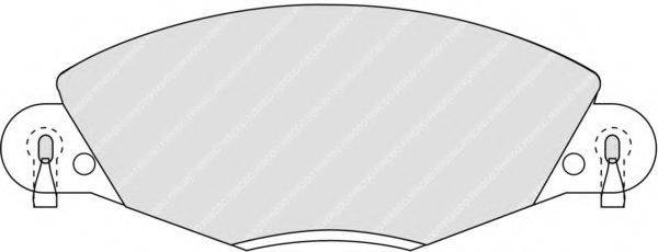 Комплект гальмівних колодок, дискове гальмо FDB1412 FERODO