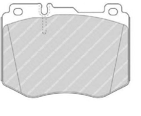 Комплект гальмівних колодок, дискове гальмо FDB4608 FERODO