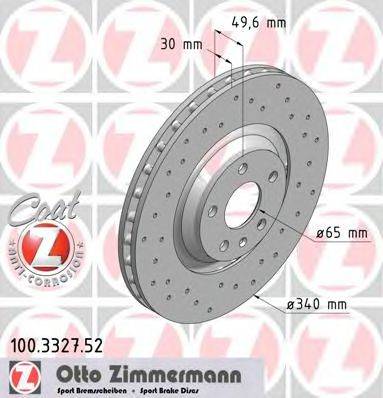 гальмівний диск 100.3327.52 ZIMMERMANN