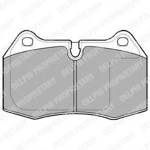 Комплект гальмівних колодок, дискове гальмо LP1584 DELPHI