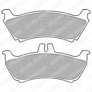 Комплект гальмівних колодок, дискове гальмо LP1692 DELPHI