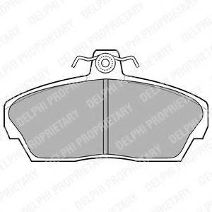 Комплект гальмівних колодок, дискове гальмо LP911 DELPHI