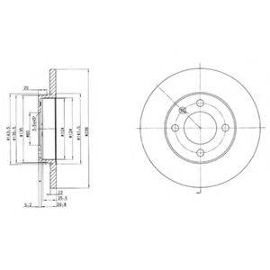 гальмівний диск BG2116 DELPHI